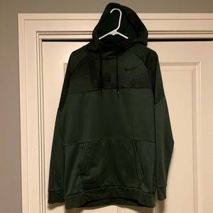 Great condition Men’s Large Nike Dri-Fit hooded sweatshirt. Dark green.